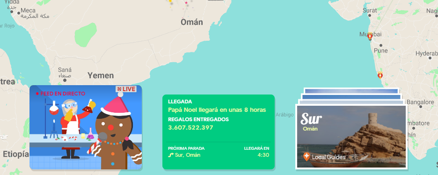 La plataforma de Google que sigue el recorrido de Papá Noel en todo el mundo es Santa Tracker y desde las 7 de la mañana en Argentina ya está disponible para ingresar a disfrutarla.  