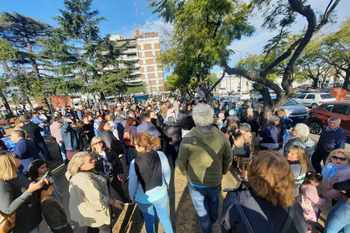 Manifestación en apoyo a Cristina Kirchner en Pergamino (Foto El Tiempo de Pergamino)