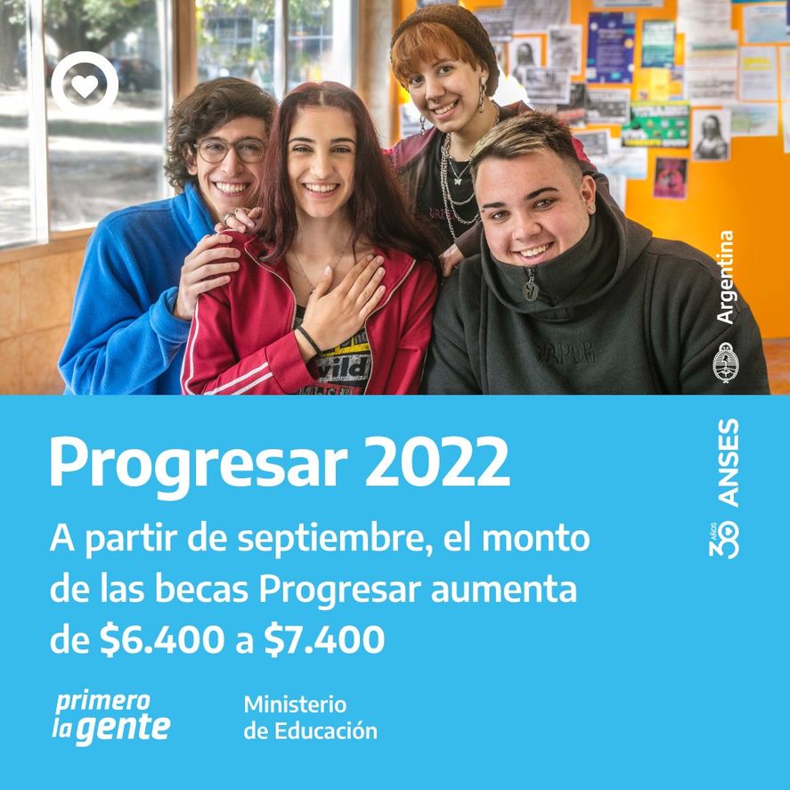 Aumentan los montos de las Becas Progresar: los beneficiarios obtendrán el aumento en en el cobro de septiembre. 