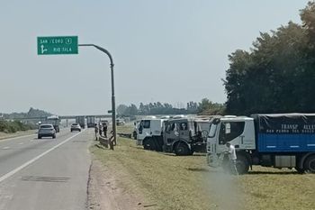 Transportistas de cereal realizan cortes de ruta “intermitentes” en San Pedro