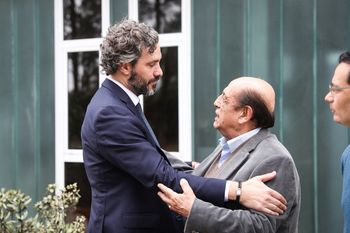 Santiago Cafiero junto a Juan José Mussi en Berazategui.