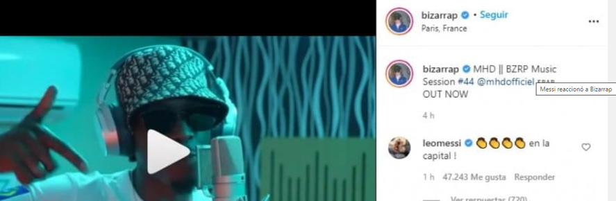 Messi bancó al Biza y ahora el PSG es el que aportó su comentario para la session 23 con Paulo Londra.