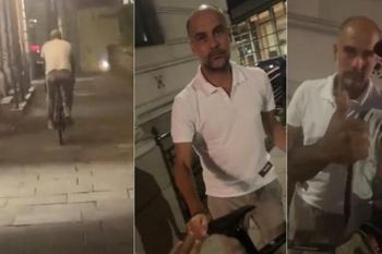 pep guardiola confundio a un fan con ladron y le entrego su bicicleta