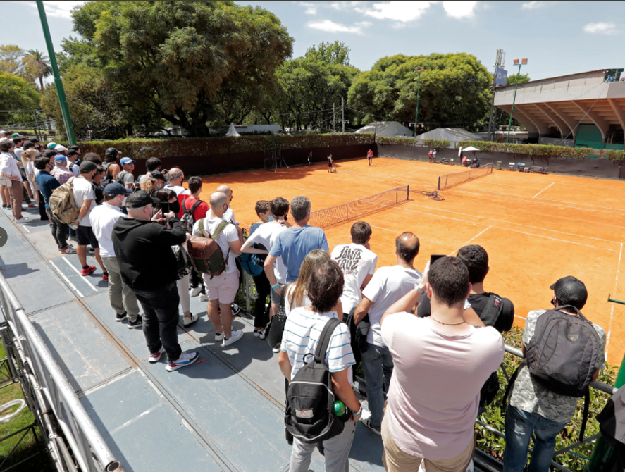 Enorme expectativa por el partido yla vuelta de Del Potro: así estaban las tribunas en el entrenamiento.