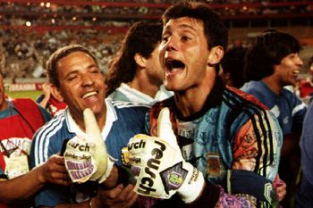 Goycochea: inolvidable y apoteótico, fue clave en la última Copa América.