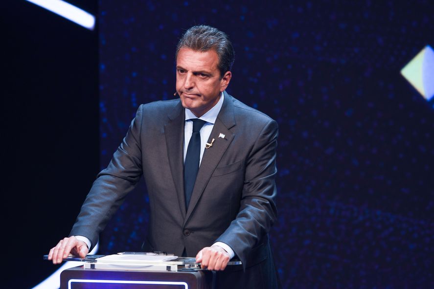 Sergio Massa durante su participación en el debate presidencial (Foto: NA)
