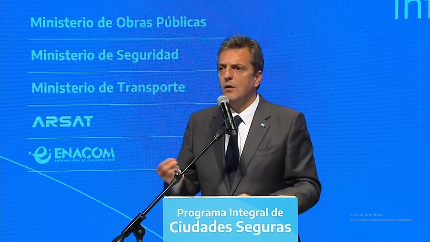 Sergio Massa lanzó un nuevo programa para combatir la inseguridad en todo el país