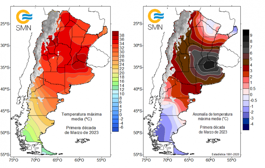La ola de calor afectó principalmente al centro del país, donde se han registrado temperaturas 10 grados superiores a lo normal. 