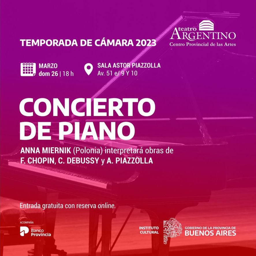Teatro Argentino: se realizará un concierto de piano con obras de ...