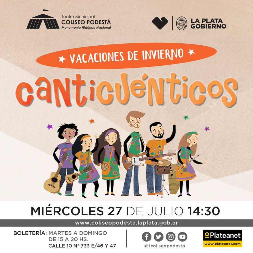 Canticuénticos se presentará en el Coliseo Podestá en vacaciones de invierno