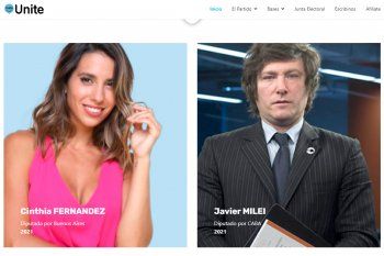 Cinthia Fernández será candidata en las elecciones de la provincia de Buenos Aires por el partido Unite, que también integra Javier Milei.