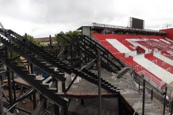 La obra que está realizando Estudiantes en el codo de 57 y 115 en el estadio de UNO
