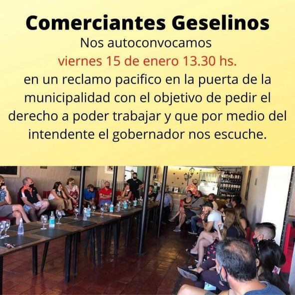 Comerciantes autoconvocados se manifestarán frente a la Municipalidad de Villa Gesell