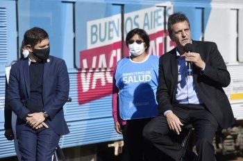 Sergio Massa y Axel Kicillof presentaron el tren sanitario