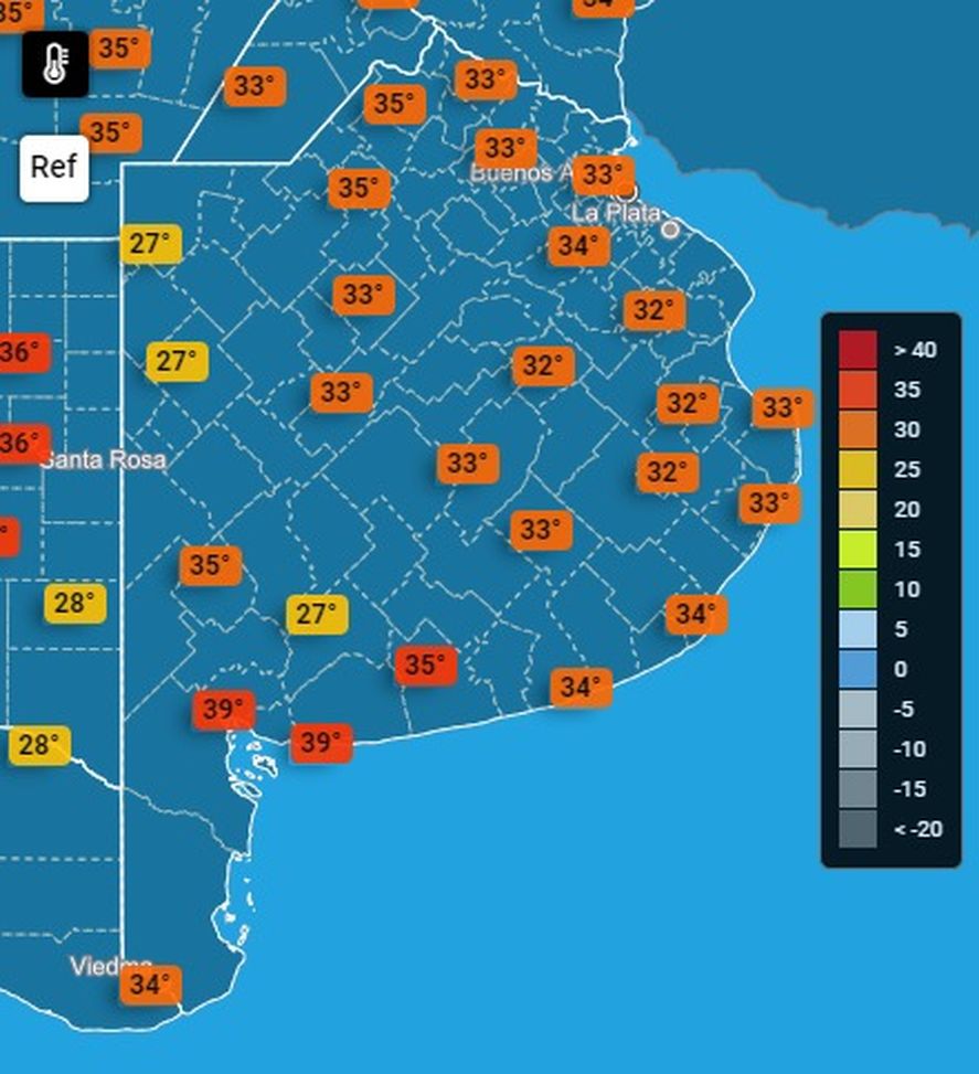 La ola de calor se esta comenzando a sentir en la provincia de Buenos Aires con altas temperaturas en diversos municipios.