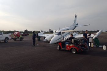 susto por una avioneta que no despego y casi se estrella