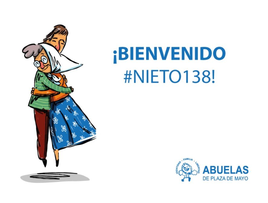 Con esta imagen, Abuelas de Plaza de Mayo anunció que recuperaron otro nieto.