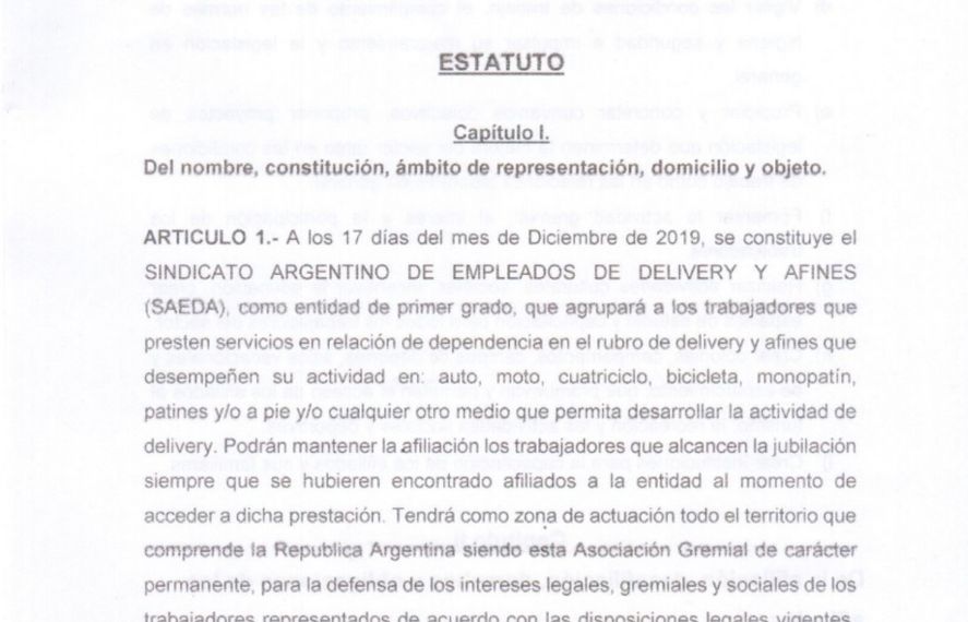 El estatuto del sindicato que quiso presidir Manuel Adorni 