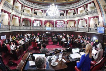 El Senado tratando el Presupeusto en 2023. Ese año tampoco fue aprobado. 
