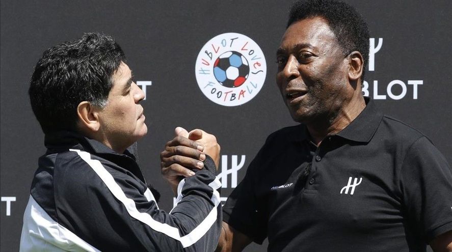 Maradona y Pele juntos en 2016: ese día se habló mucho de Messi entre ambos.