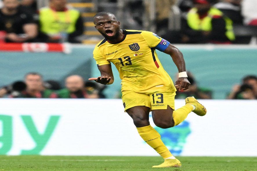 Enner Valencia, actor de los dos goles para la victoria parcial de Ecuador ante Qatar en el primer partido del Mundial Qatar 2022 (FOTO: fifaworldcup_es)