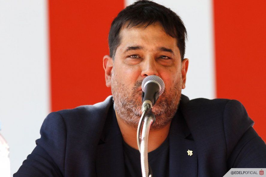 Martín Gorostegui habló en la Asamblea General Ordinaria de Estudiantes. (Foto: prensa EDLP)