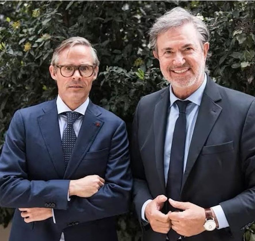 Guillermo Tofoni con Foster Gillett, el empresario interesado en invertir en Estudiantes.