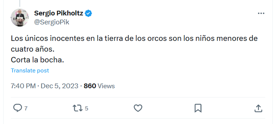Los tuits del vicepresidente de la DAIA sobre la necesidad de que Israel mate inclusive a niños de Palestina mayores de 4 años 