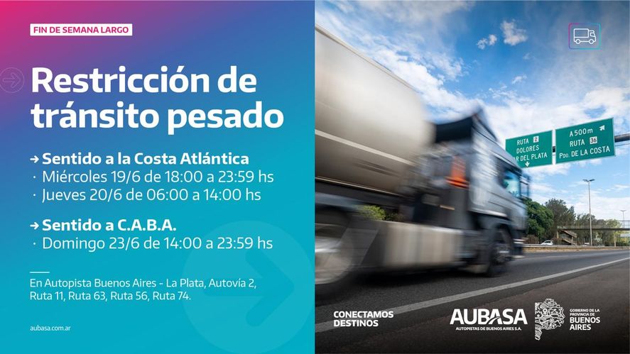 Restringen la circulación de camiones en rutas y autovías bonaerenses ...