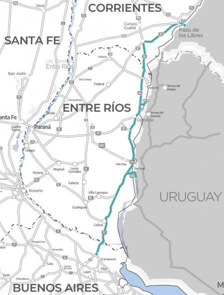 La administración libertaria va a concesionar casi 80 kilómetros de la ruta nacional 12.