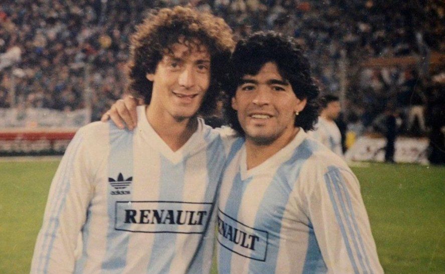 Pedro Troglio y Diego Maradona