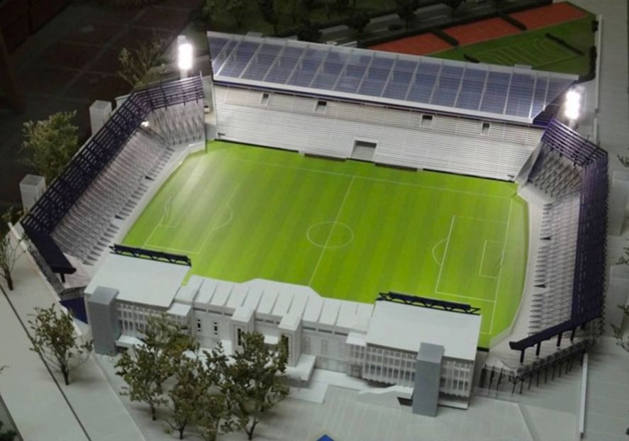 Una imagen del primer proyecto de Luis Díaz para remodelar el Juan Carmelo Zerillo 