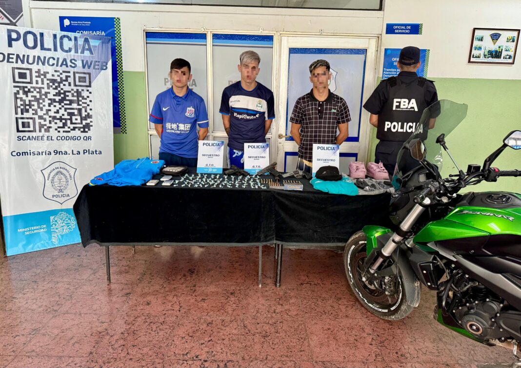 Los tres detenidos por al menos cinco robos en cuatro días en La Plata