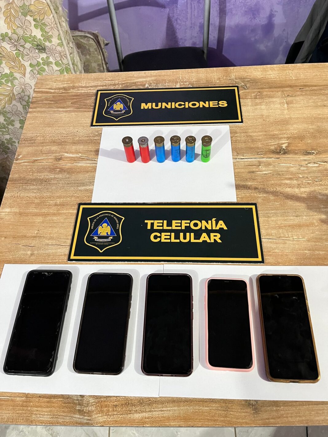 Los elementos incautados en los allanamientos