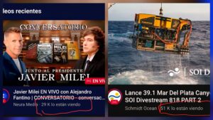 El fondo del mar venció al show de Fantino: Conicet 51mil vs. Milei 29mil