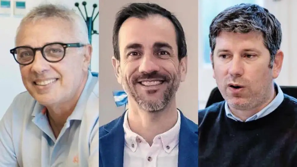 Julio Zamora, Pablo Petrecca y Pablo Domenichini, precandidatos seccionales de Somos Buenos Aires confirmados para las elecciones 2025.